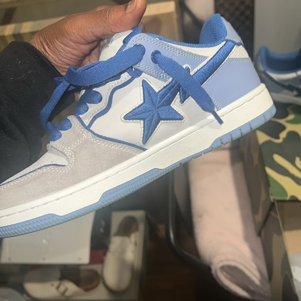 Bathing Ape Blue and White Sneakers - Picture 7 of 7